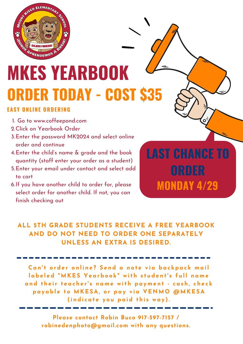 Yearbook Flyer English